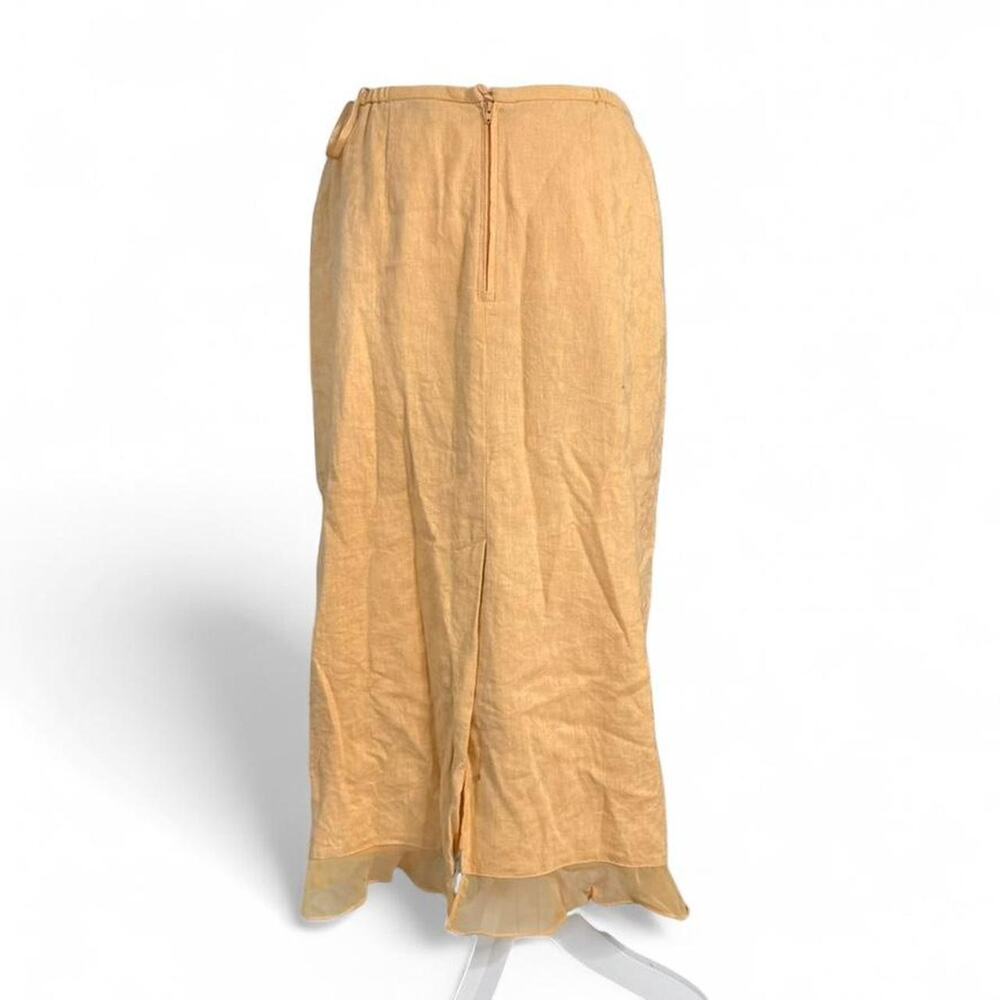 Tropical Fairy Core Orange Sequin Vintage Maxi Skirt Plaza South size Large - Picture 2 of 7